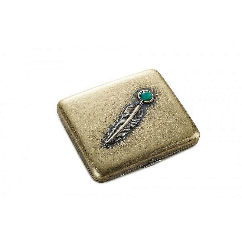 Cigarette case compass embossed bronze condensed flower 20 pieces