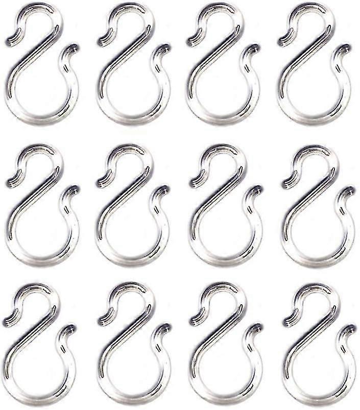 12 Pcs Clear Plastic Punch Bowl Cup S Hooks, Size 1.7-inch