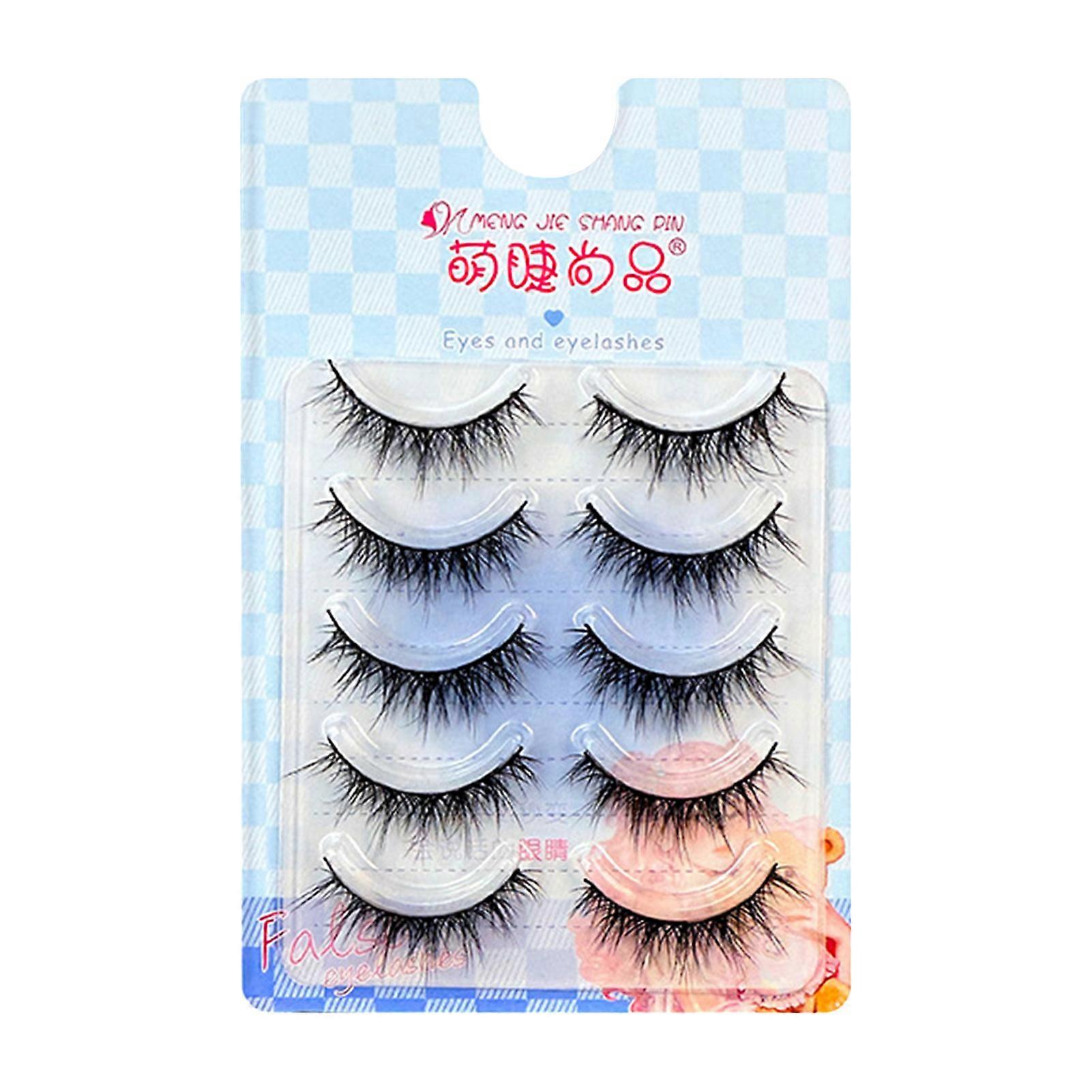 5D Simulation False Eyelashes Natural Spiky Wispy Thick Eye Lash
