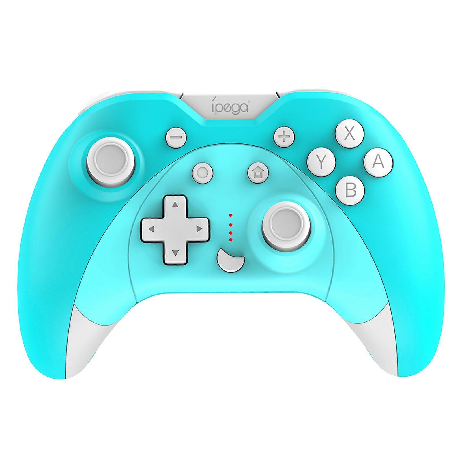 iPega PG-SW023 Wireless Game Controller: Dual Vibration, 6-Axis, Key Programming, Blue