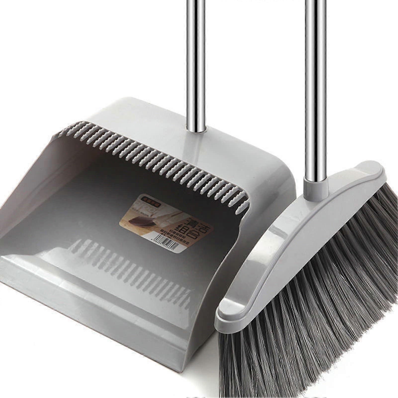 Standing Upright Dust Pan Broom, Broom And Dustpan Set Home Cleaning Tool