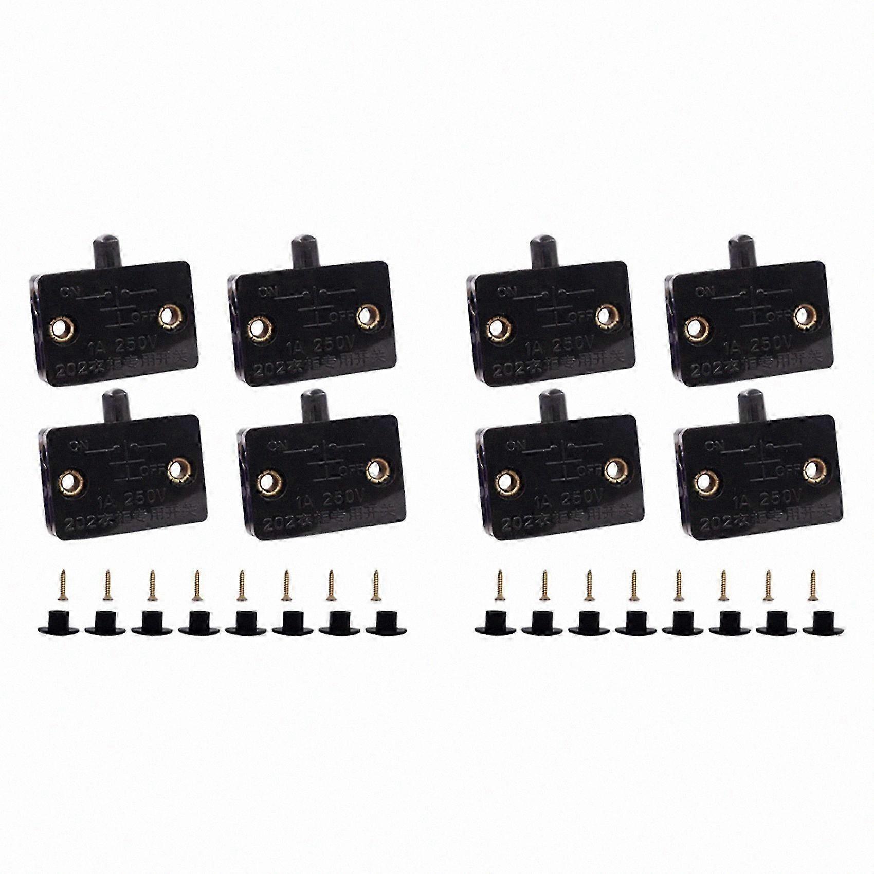 8 Pcs Cabinet Door Switch Cabinet Lamp Switch Drawers Open on Close Door Applicable to 12V 24V 110V