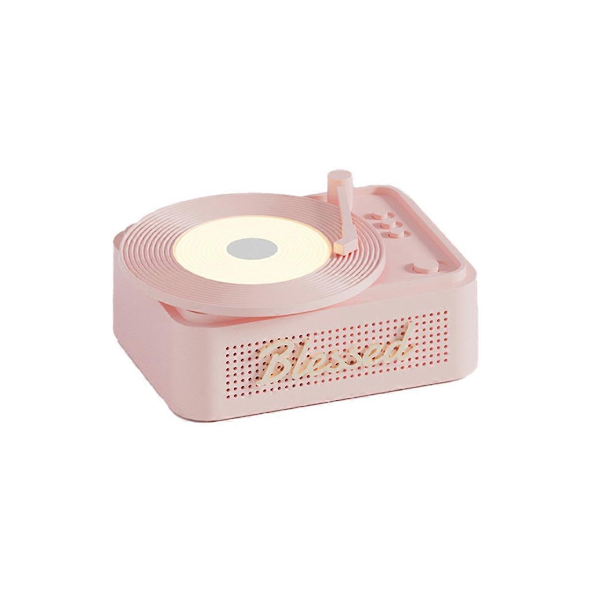 Vinyl Wireless Bluetooth Speaker Alarms Clock Small Record Player C