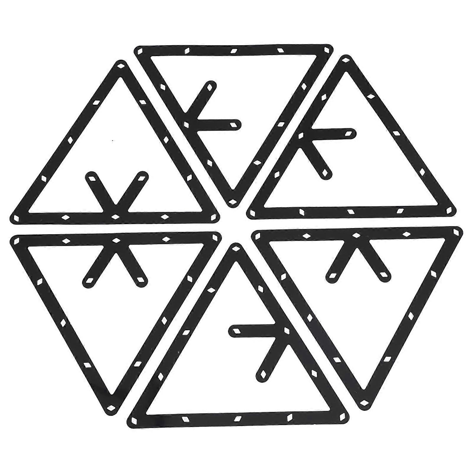 6Pcs Black 24x24cm Thin Billiard Rack for 8,9,10 Ball Pool