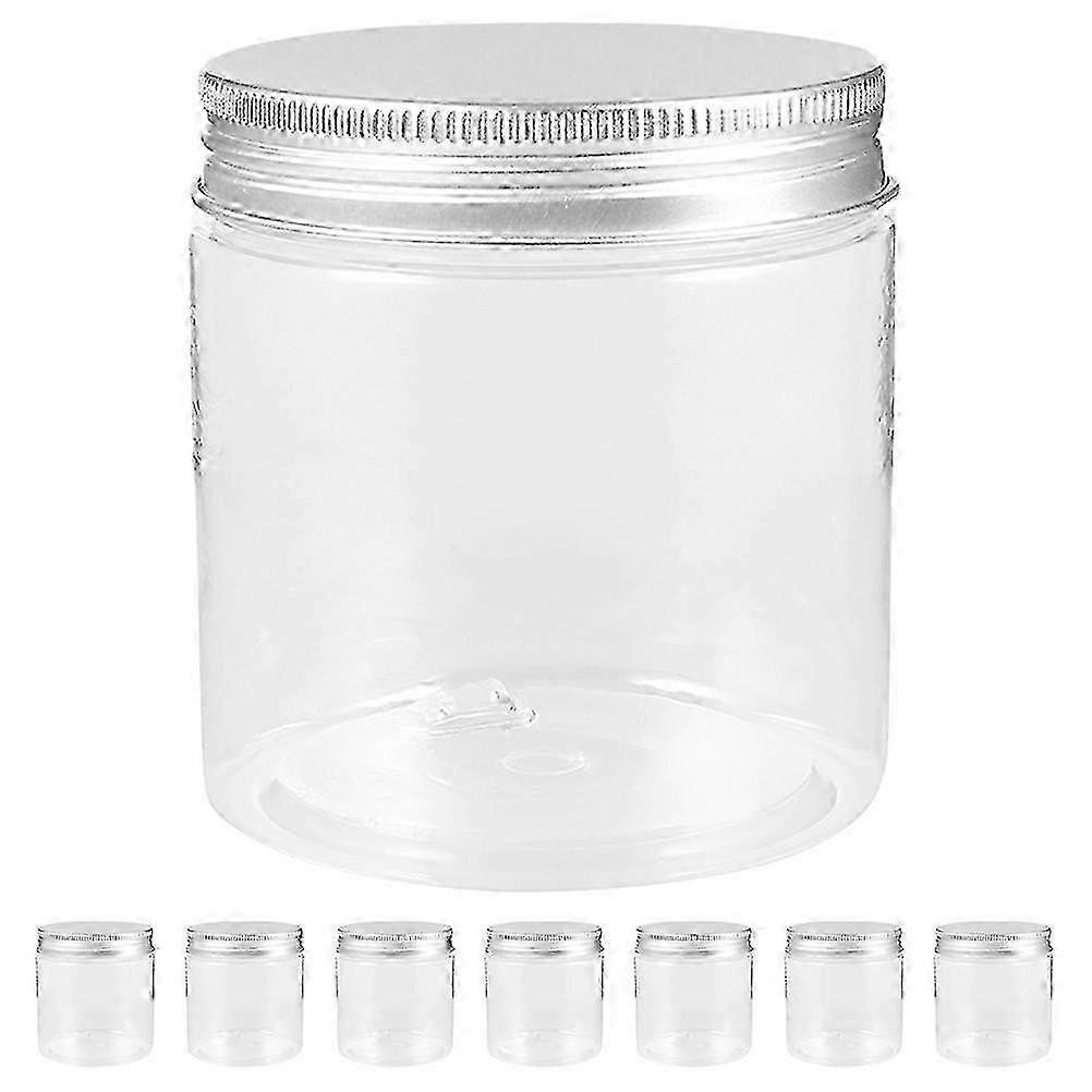 8pcs Clear Glass Spice Jars with Airtight Lids for Honey, Jam & Spice Storage - 9x7x7cm Mini Bottles