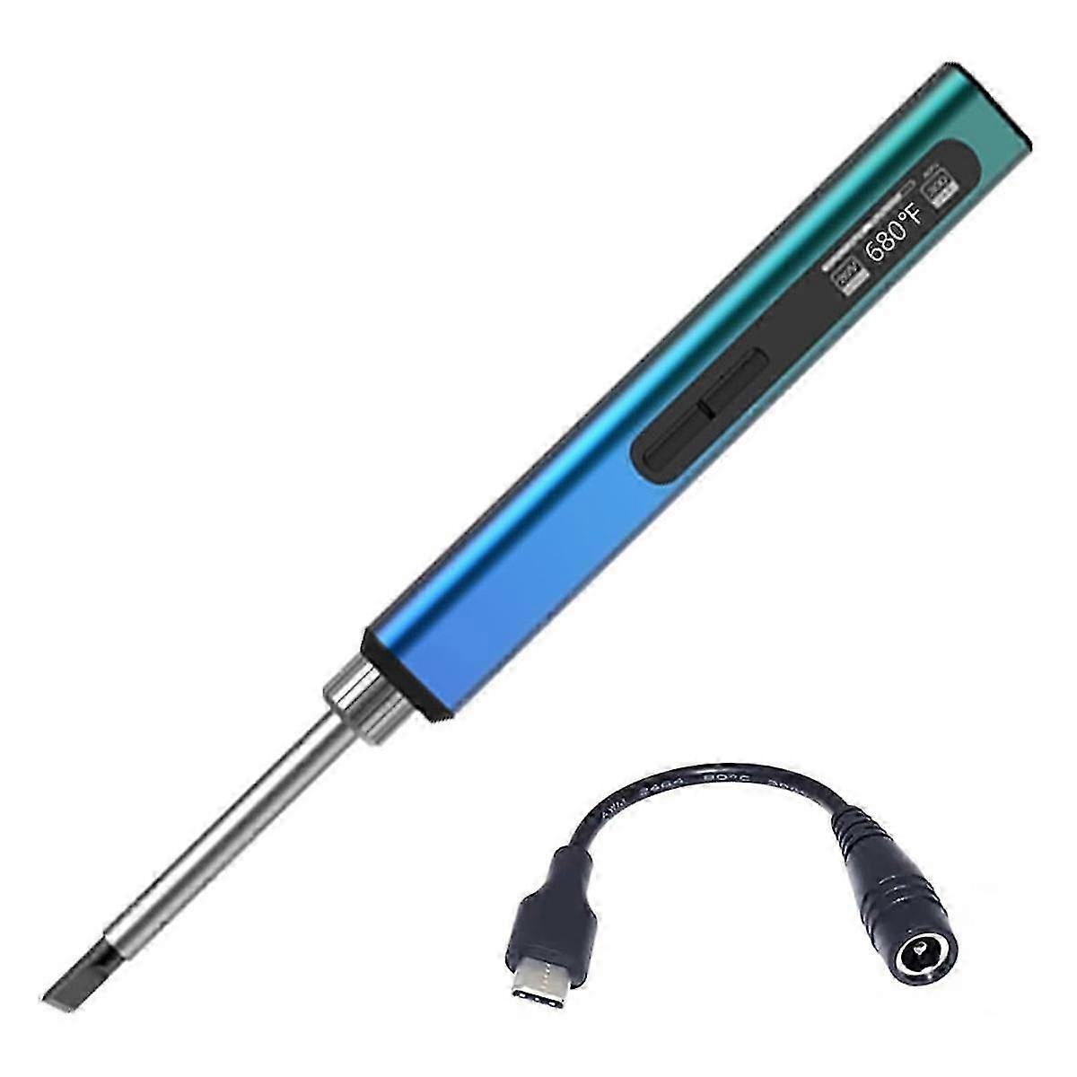Smart Portable Soldering Iron with USB-C Charging, with OLED Screen, WithPID Control, 180-100 Degree Fahrenheit, 65W 8s