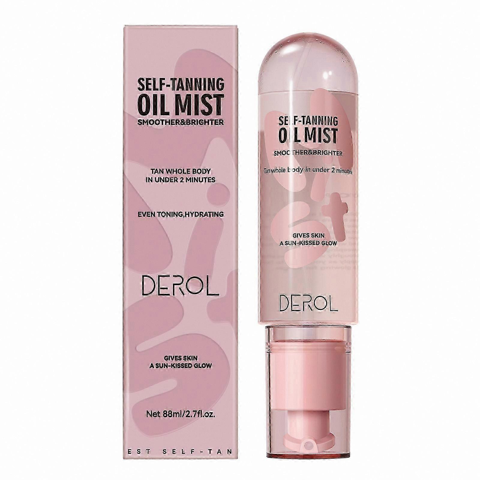 Hydrating Self-Tanning Oil Mist for Even Skin Tone, Cruelty-Free & Vegan Formula, 88ML Color-Correcting Tan Spray