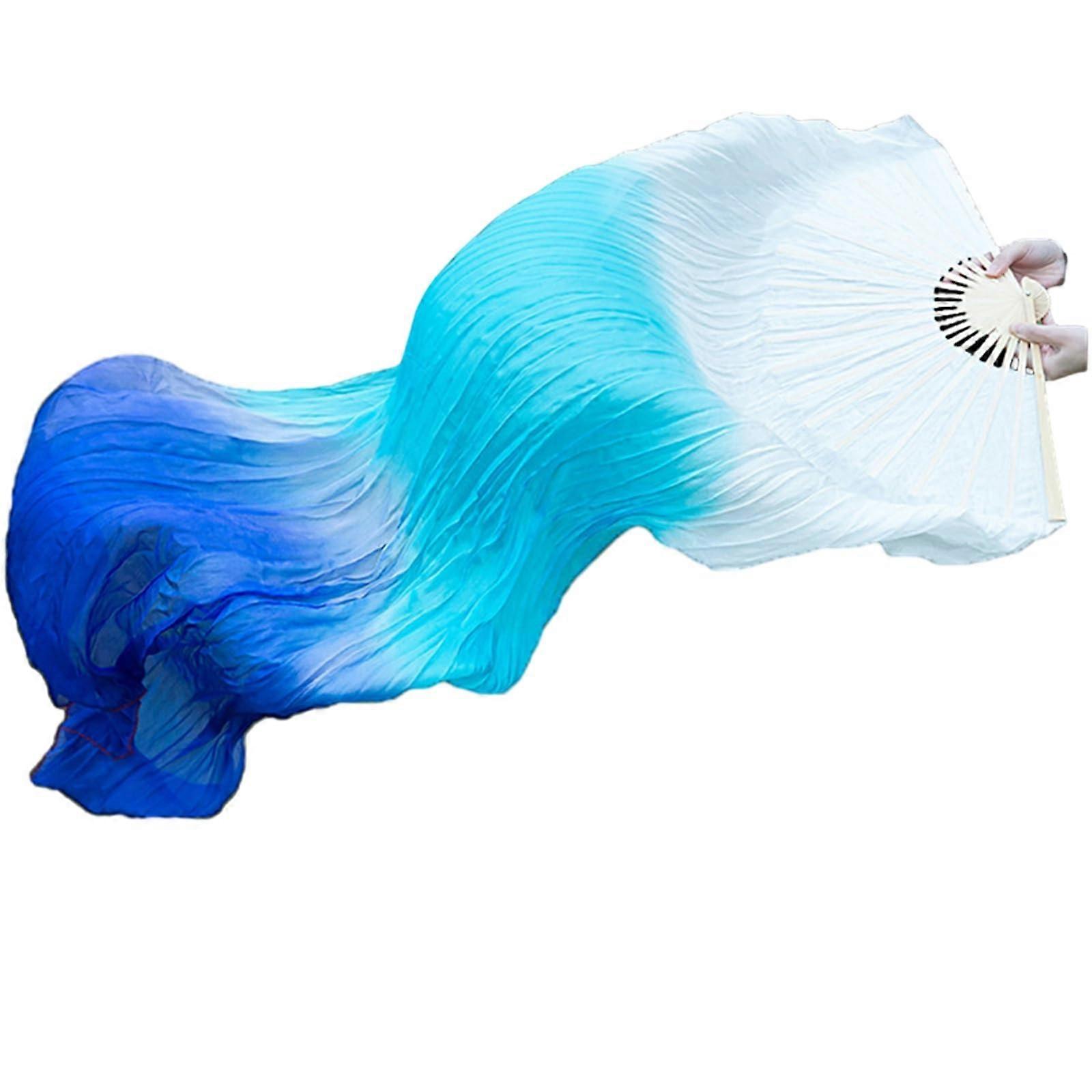 Versatile Faux Silk Belly Dance Fan Veils Long Folding Fans For Competitions And Classes Dancing Fan For Studios