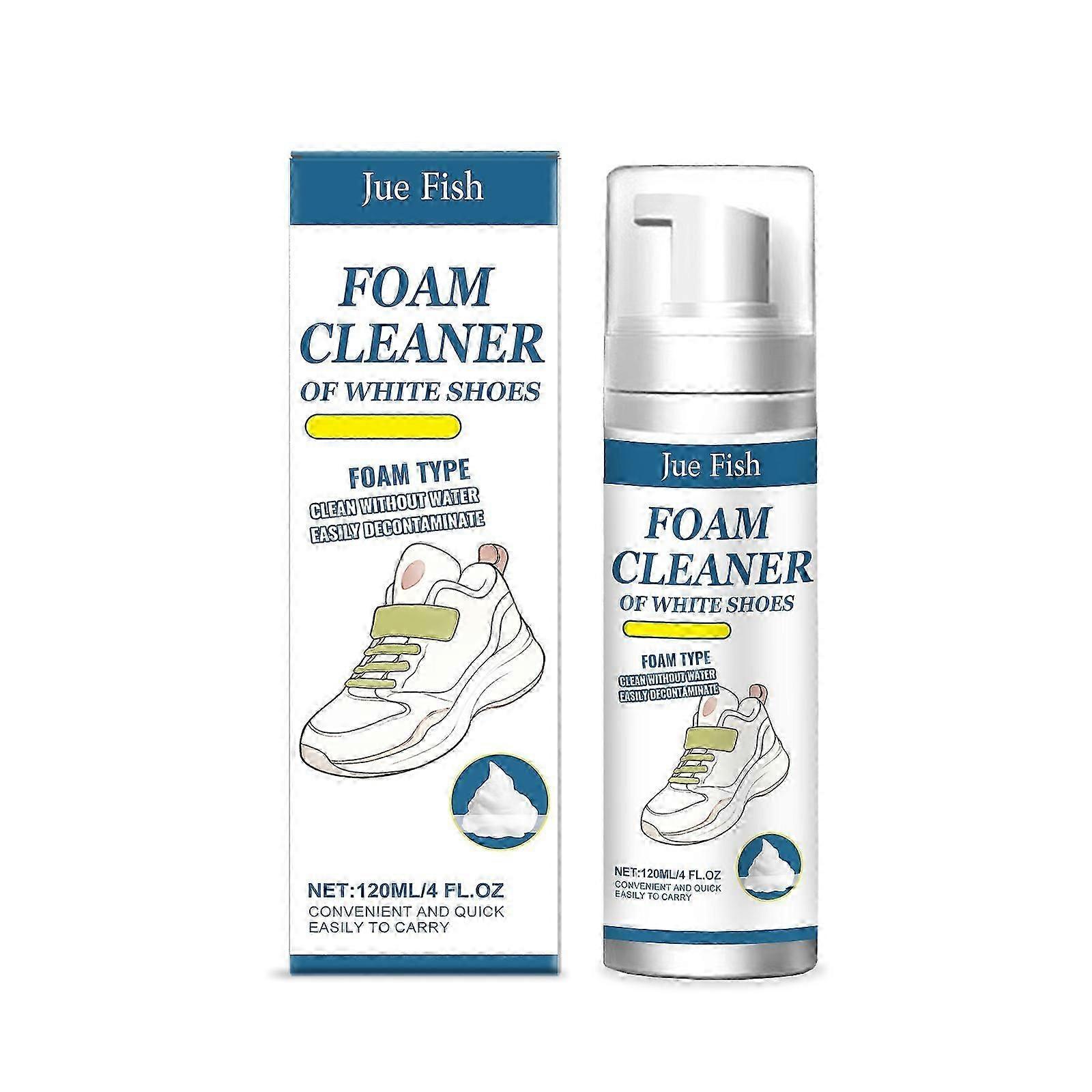 Jue Fish White Shoe Cleaner for Removing Stains, Yellowing, and Oxidation, Daily Portable Cleaning Agent for White Shoes