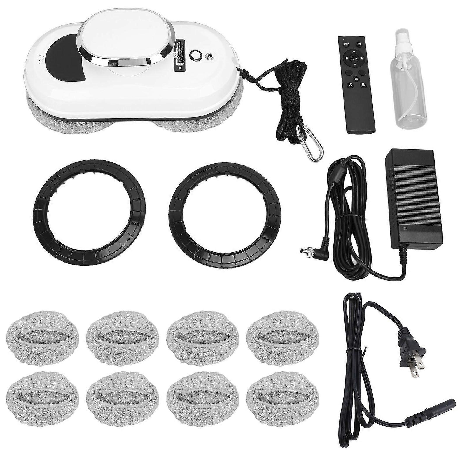 Window Cleaner Robot Automatic Cleaning with Intelligent Path Planning 5600pa Suction Power Remote Control Window Washer US Plug