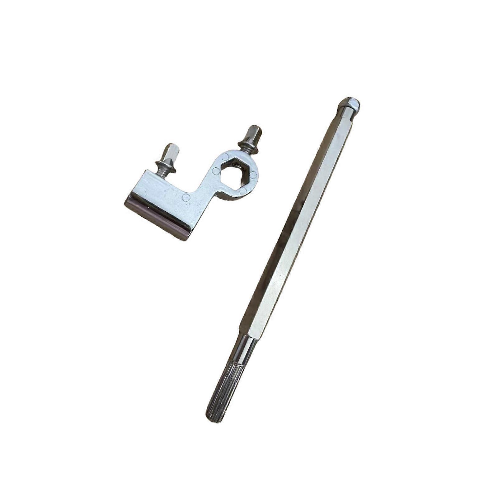 Aluminum Alloy Drum Pedal Heel Plate Linkage Rod Fixing Bracket Suitable for Smooth Responsive Double Bass Drumming Silver
