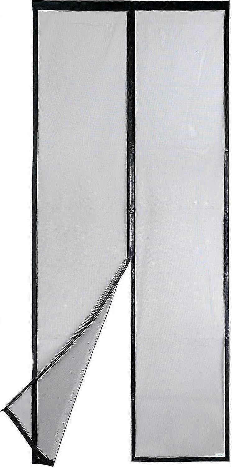 Magnetisk myggenet til dør (90x210, sort)