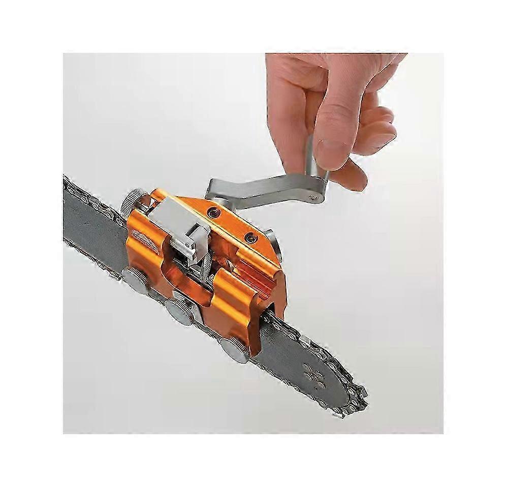 Portable Handshake Chain Grinder Chain Clamp Grinding Tool New Grinder Yellow Chain Grinder Bubble Bag (310g) Plastic Mat