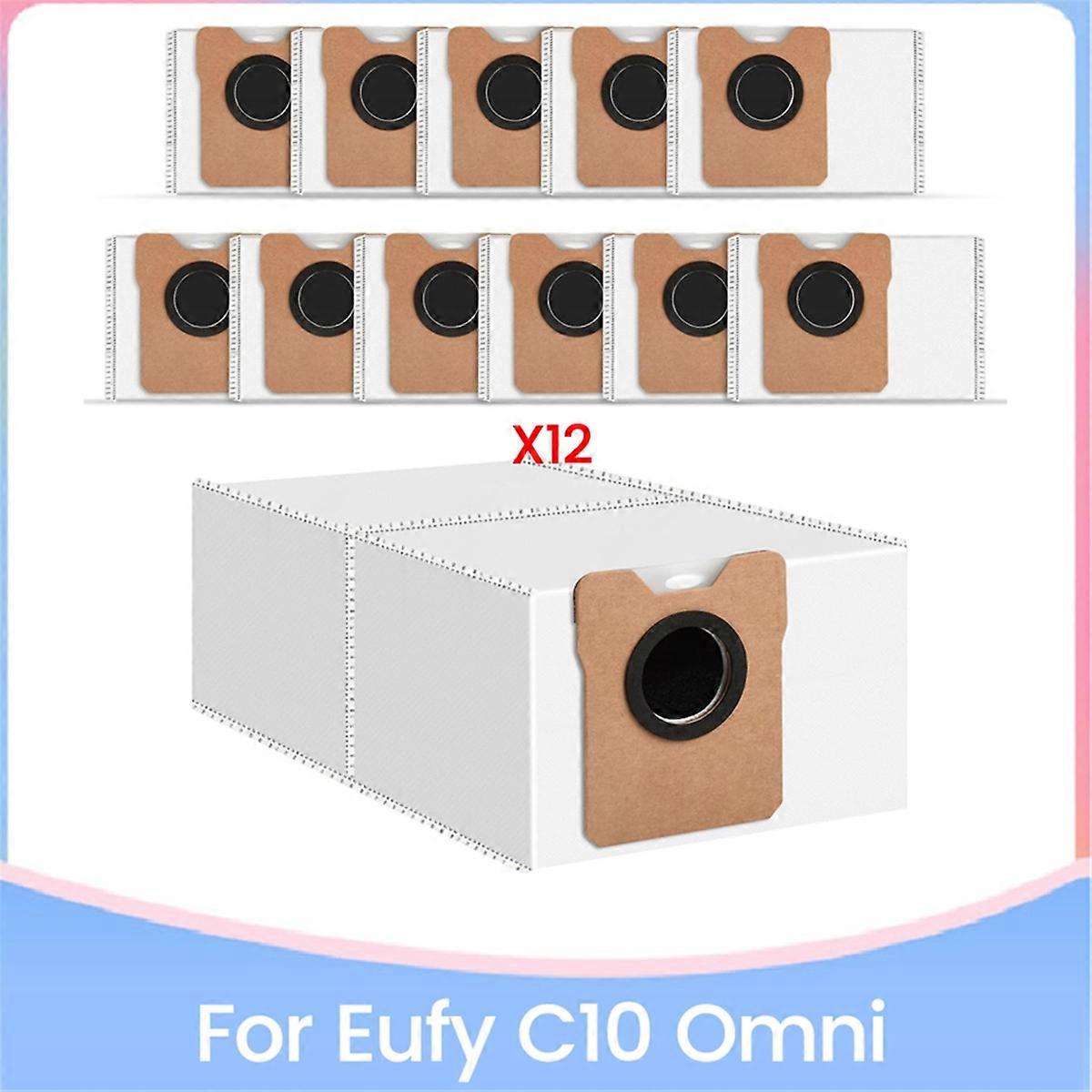 Dust Bags for C10 Omni Robot Vacuum Cleaner Accessories Replacement Non-Woven Dust Bag Garbage Bag 12PCS