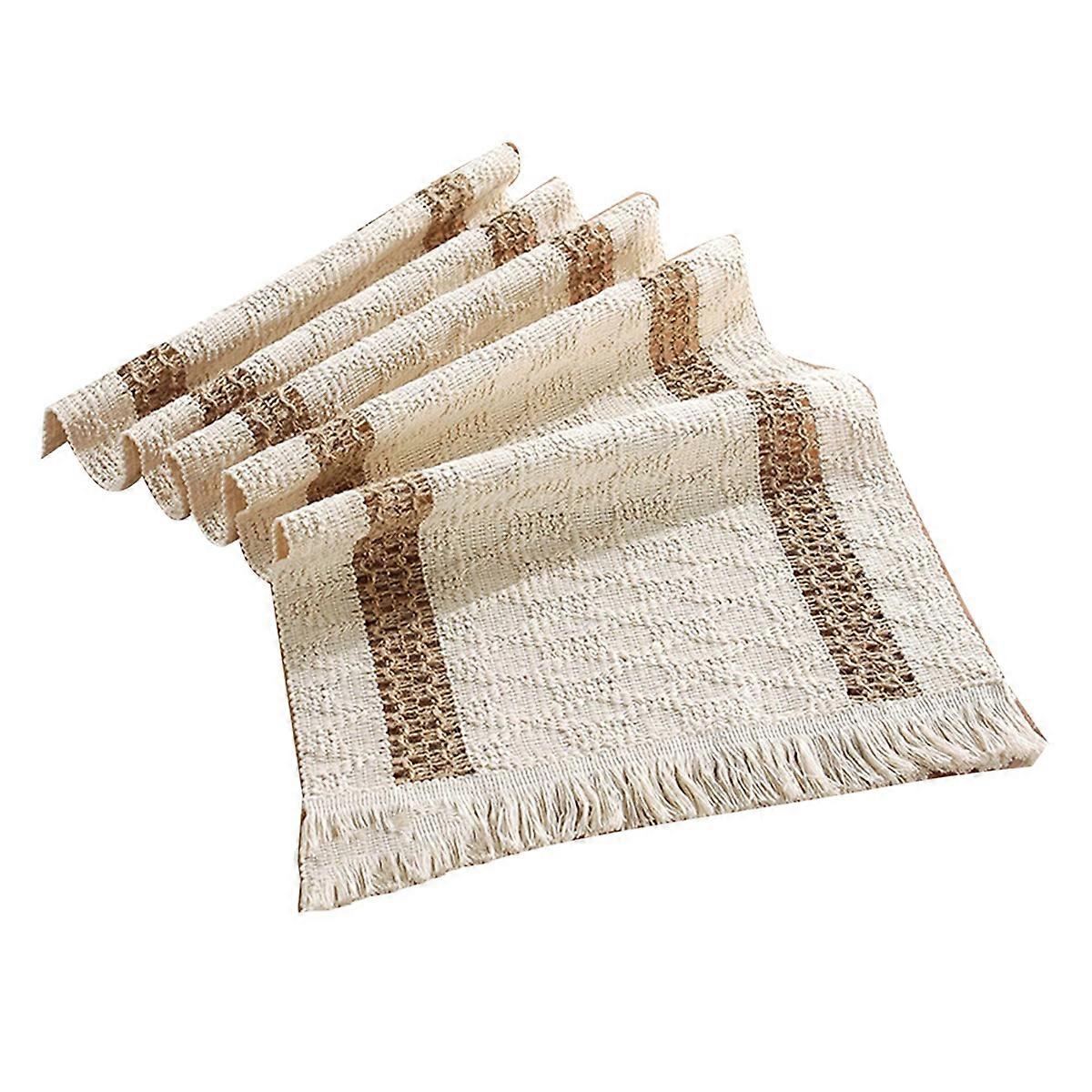 Table Runner for Summer Home Decor,Cotton Linen Woven Table Runners