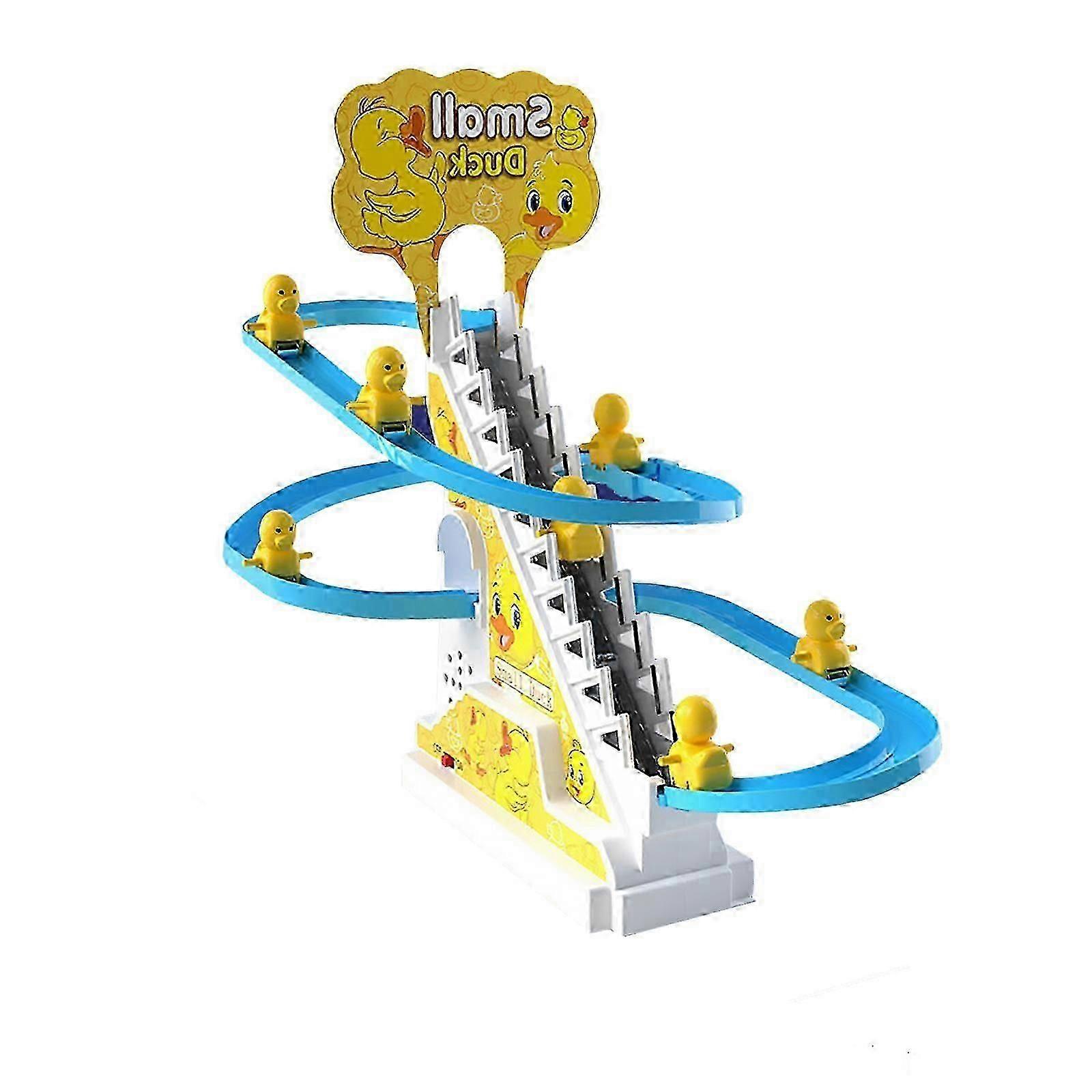 Duck Slide Toy Set, Funny Automată scara-alpinism Rață Cartoon Race Track Set Little Lovely Penguins Slide jucărie