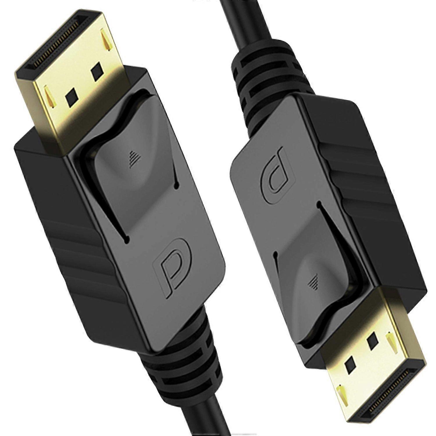 DisplayPort to DisplayPort Cable/DP 1.2/1.5 m/Full HD / 2K / 4K / 3D / 3840 x 2160 and More/Connection Cable with Gold-Plated Connectors(Black)