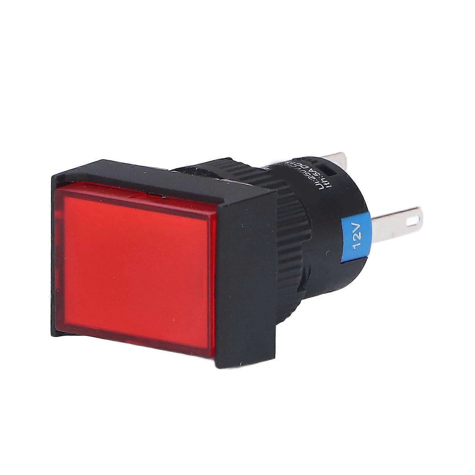 25Pcs 16mm Red Self-Locking Momentary Push Button Switch BEM-LA16-11DS-J