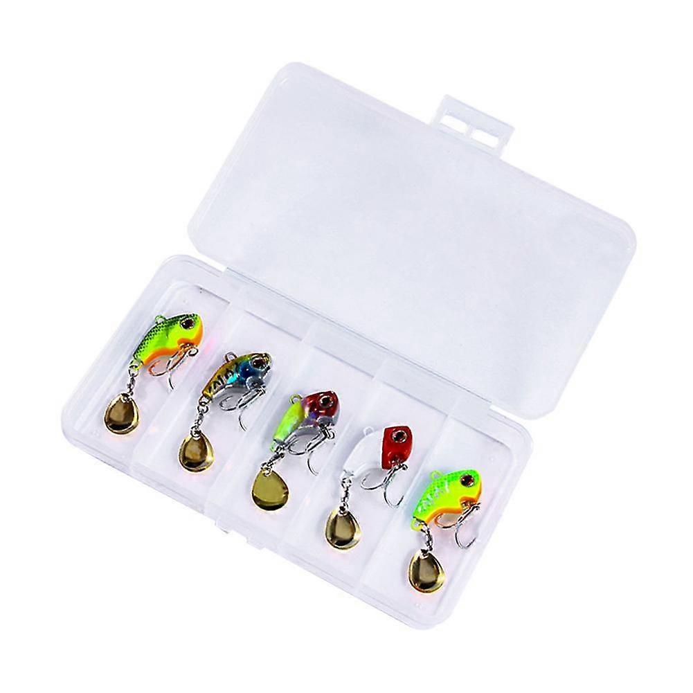 5Pcs Angelköder Künstliche Angelköder 10# Haken Spinner Köder 9/13/16/22g