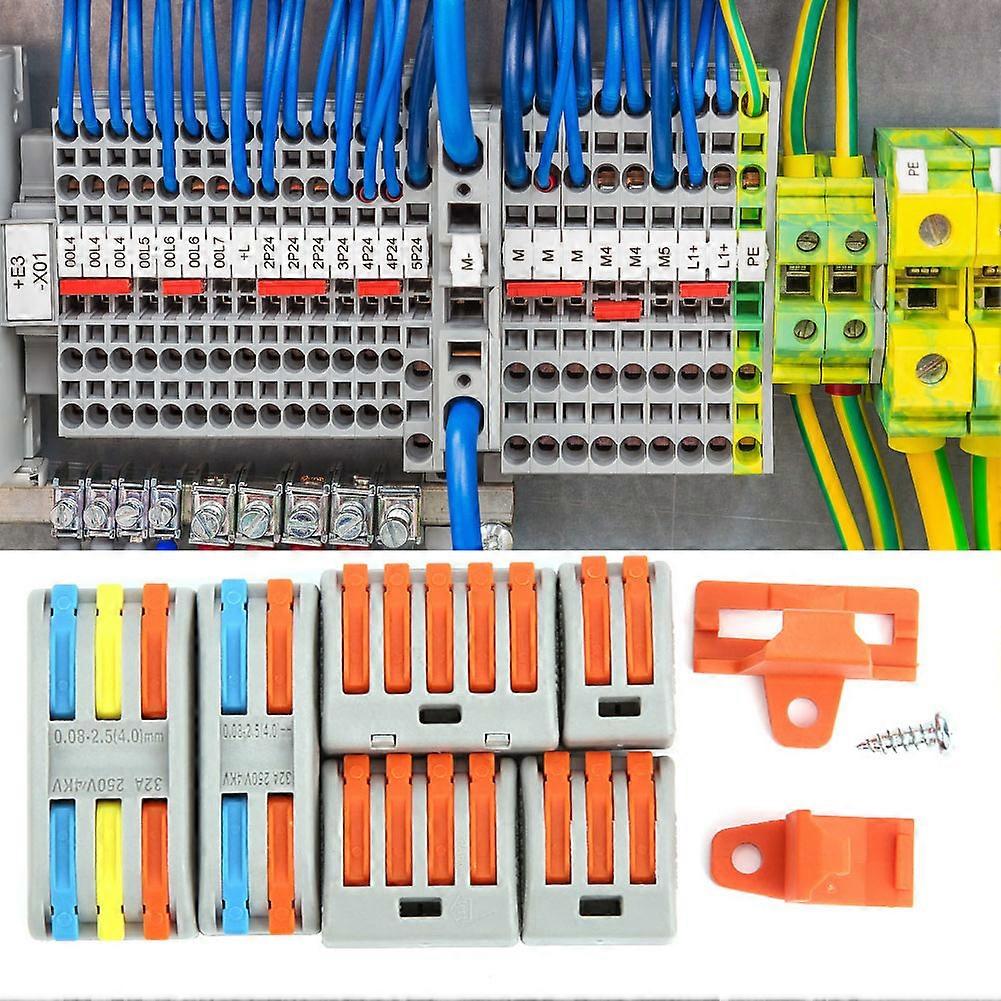 82Pcs Colorful 11-28AWG Wiring Connectors with Bracket Screws