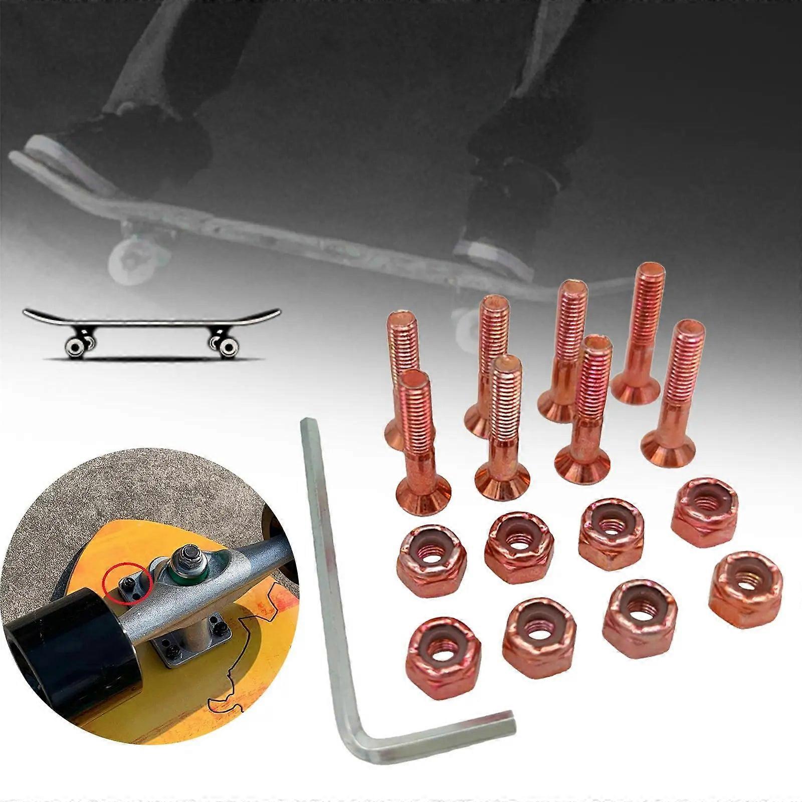Set Of Skateboard Hardware Screws Bolts & Track Nuts For Skateboards