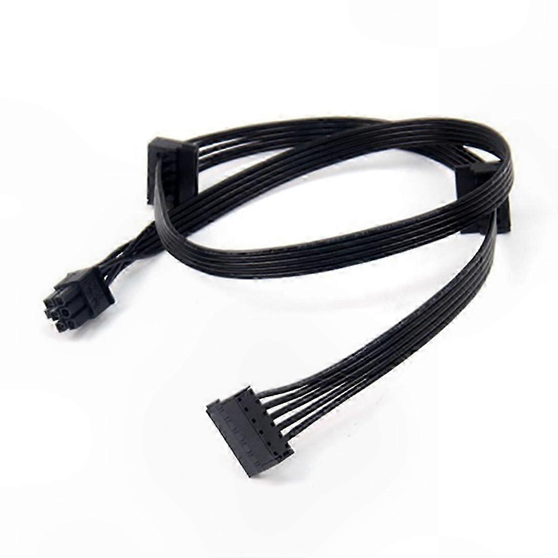 6-Pin PCIe to 3-SATA SSD Power Cable Adapter for GPU and Storage Devices