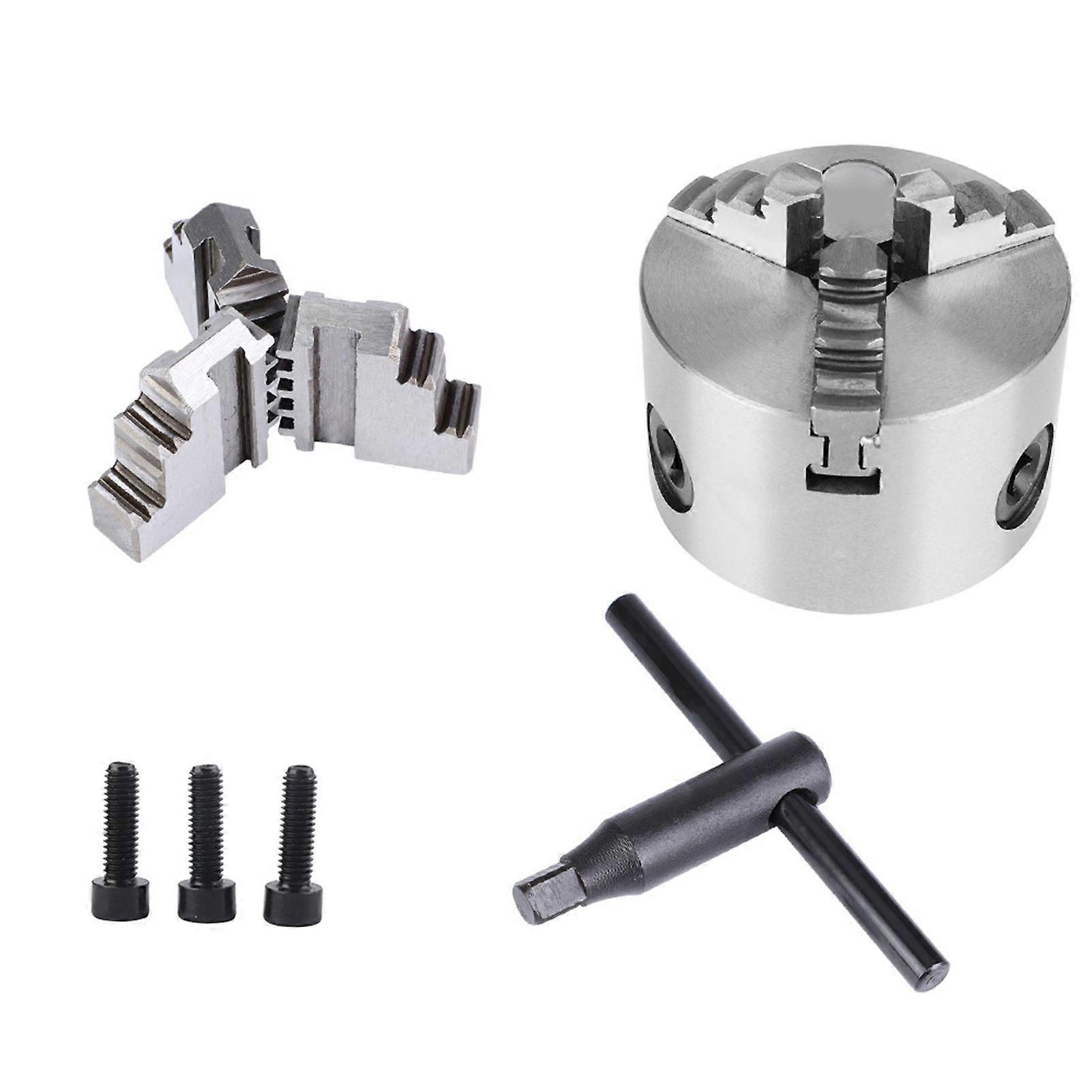 3inch K11-80 3-Jaw Self Centering Metal Lathe Chuck With Extra Jaws Turning Machine Accessory