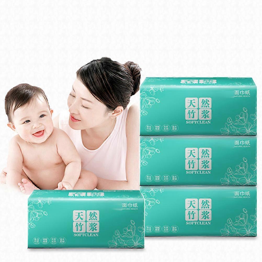 Wet Dry Facial Towel Bamboo Paper for Cleaning Use 3Pcs 9 Bag Set Sky-Blue