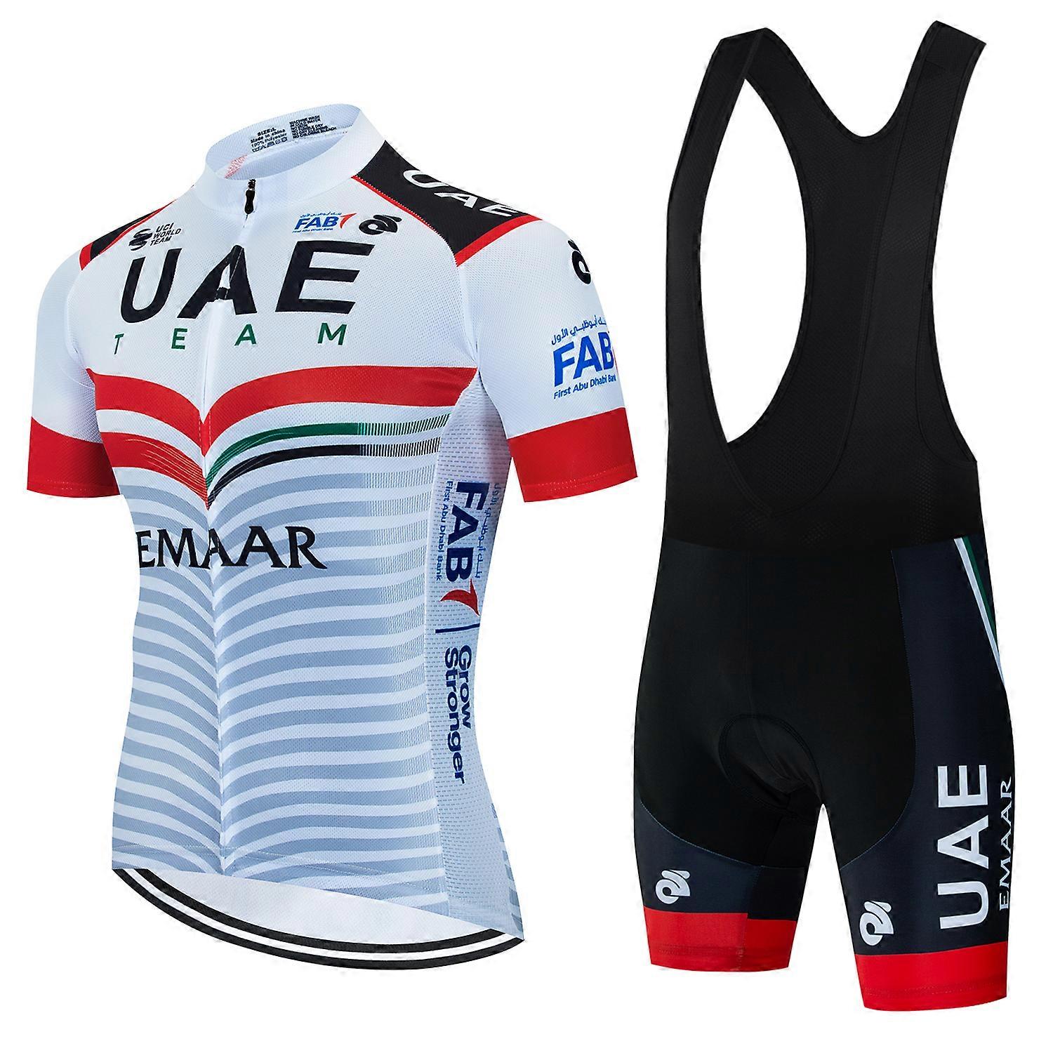 UAE Pro Team Cycling Jersey Set Summer Cycling Clothing MTB Bike Clothes Uniform Maillot Ropa Ciclismo Man Cycling Bicycle Suit