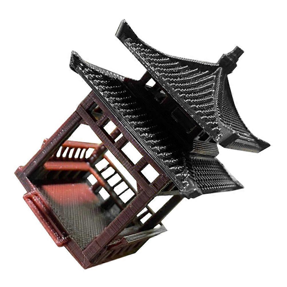 Mini Pavilion Model Resin Decoration for Bonsai 5Pcs Home Decor Ornament