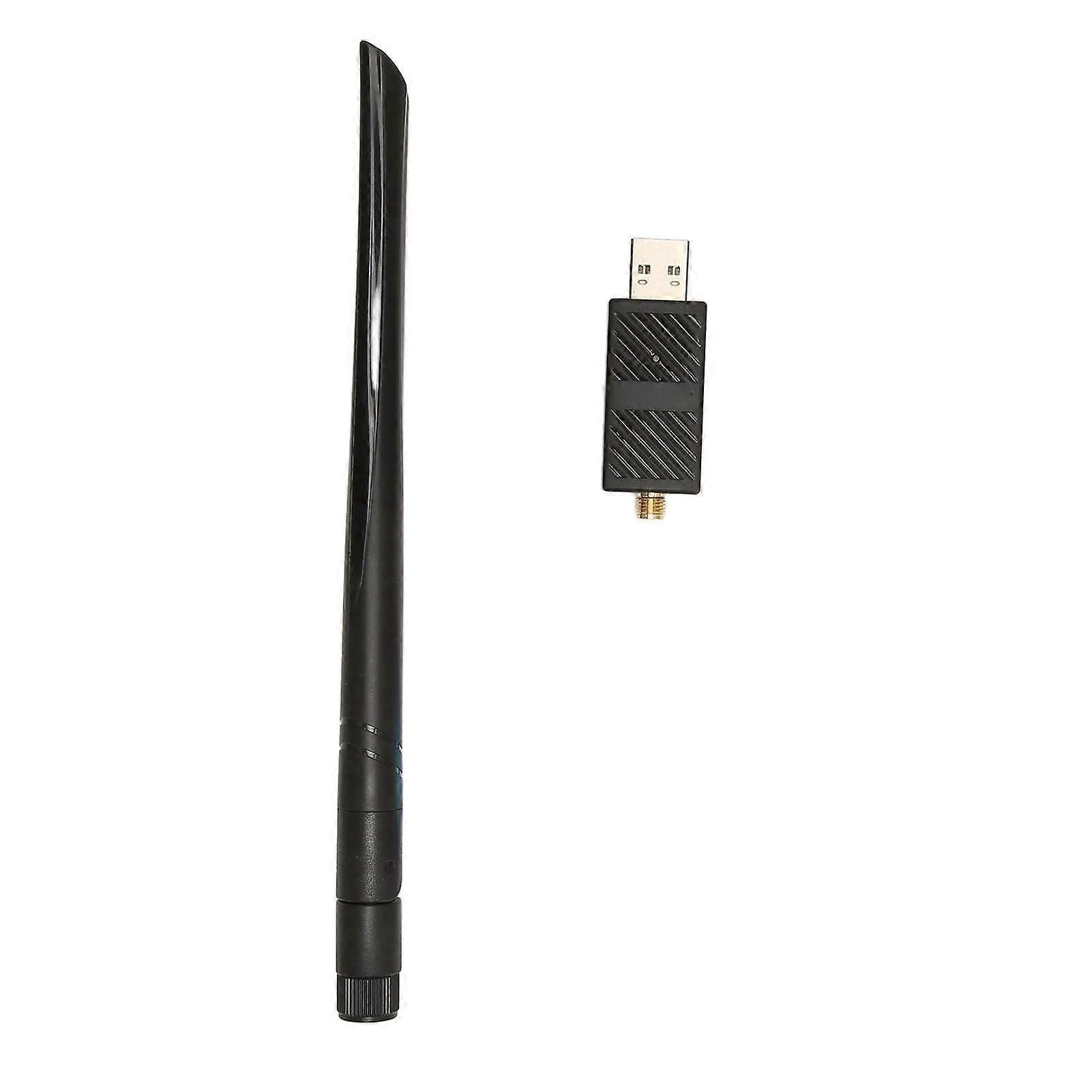 Dual Band WiFi Adapter 2.4GHz 5.8GHz USB 3.0 1300M Wireless Internet Card with 6dBi Flexible Antenna for Home
