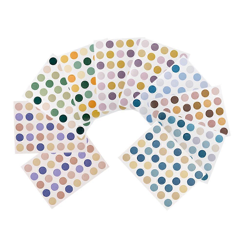 Colorful Circle Stickers for DIY Labeling with 20 Sheets of Dot Stickers