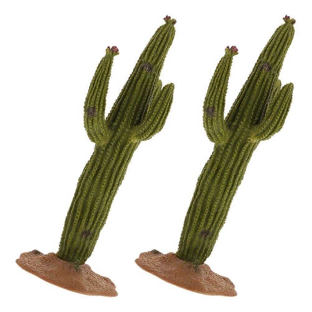 Artificial Succulent Centerpiece Green Cactus Model for Table Decor 4Pcs