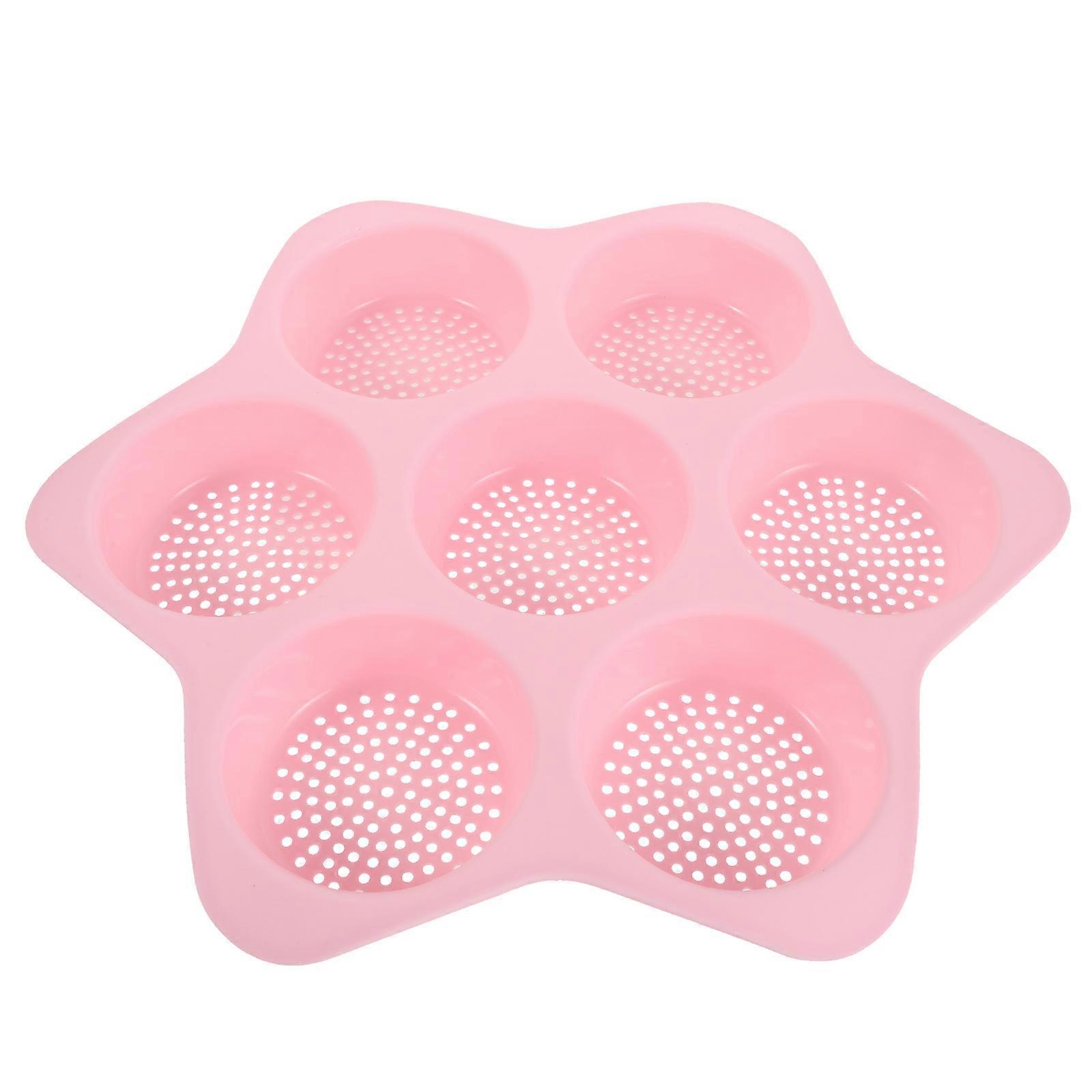 Nonstick Silicone Muffin Pan for Baking 2Pcs Air Fryer Mini Muffin Mold Pink