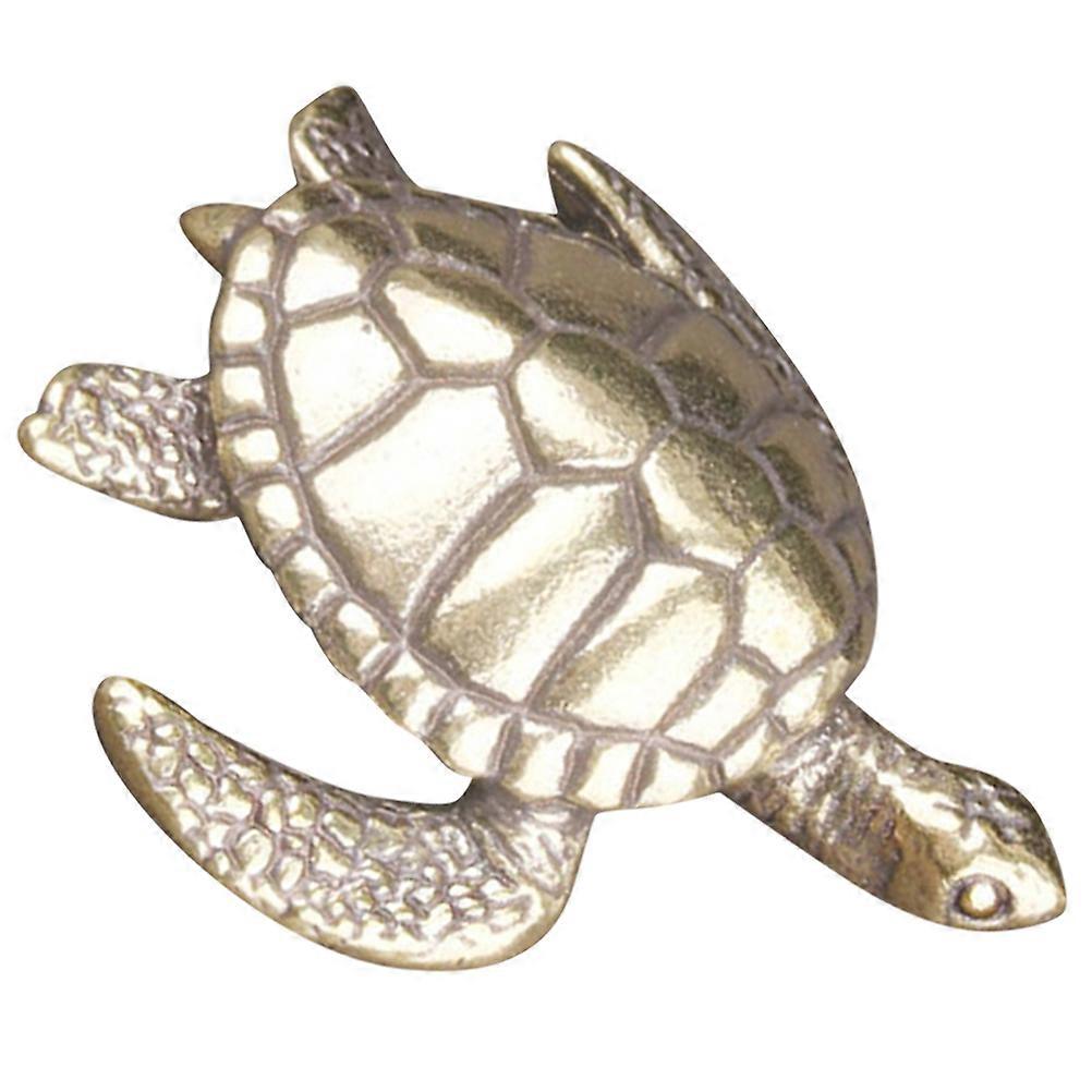 Vintage Brass Turtle Statue for Home Use 4Pcs Decorative Animal Figurine Set