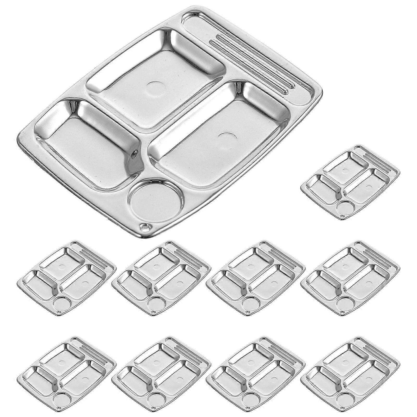 Silver Miniature Doll House Plates for Decoration with 20Pcs Set