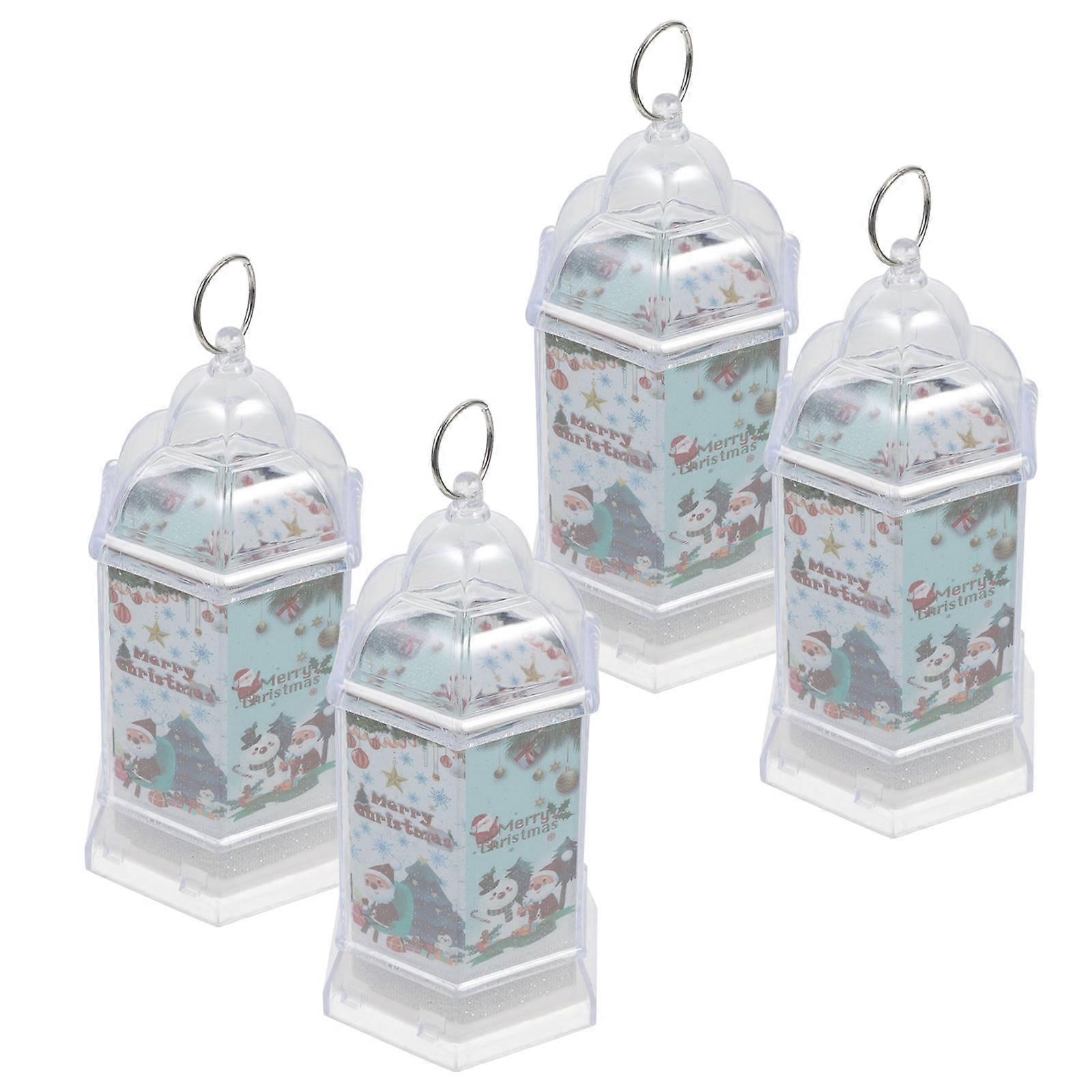 Delicate LED Hanging Lanterns For Romantic Settings 16 Pcs Rectangular White Illumination