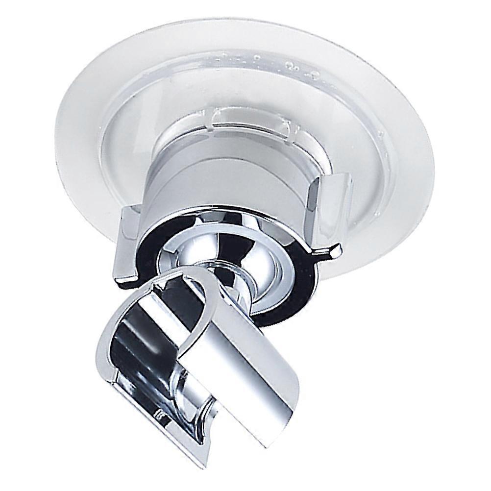 Silver Shower Head Holder with Adjustable Angle for 4Pcs Bathroom Use