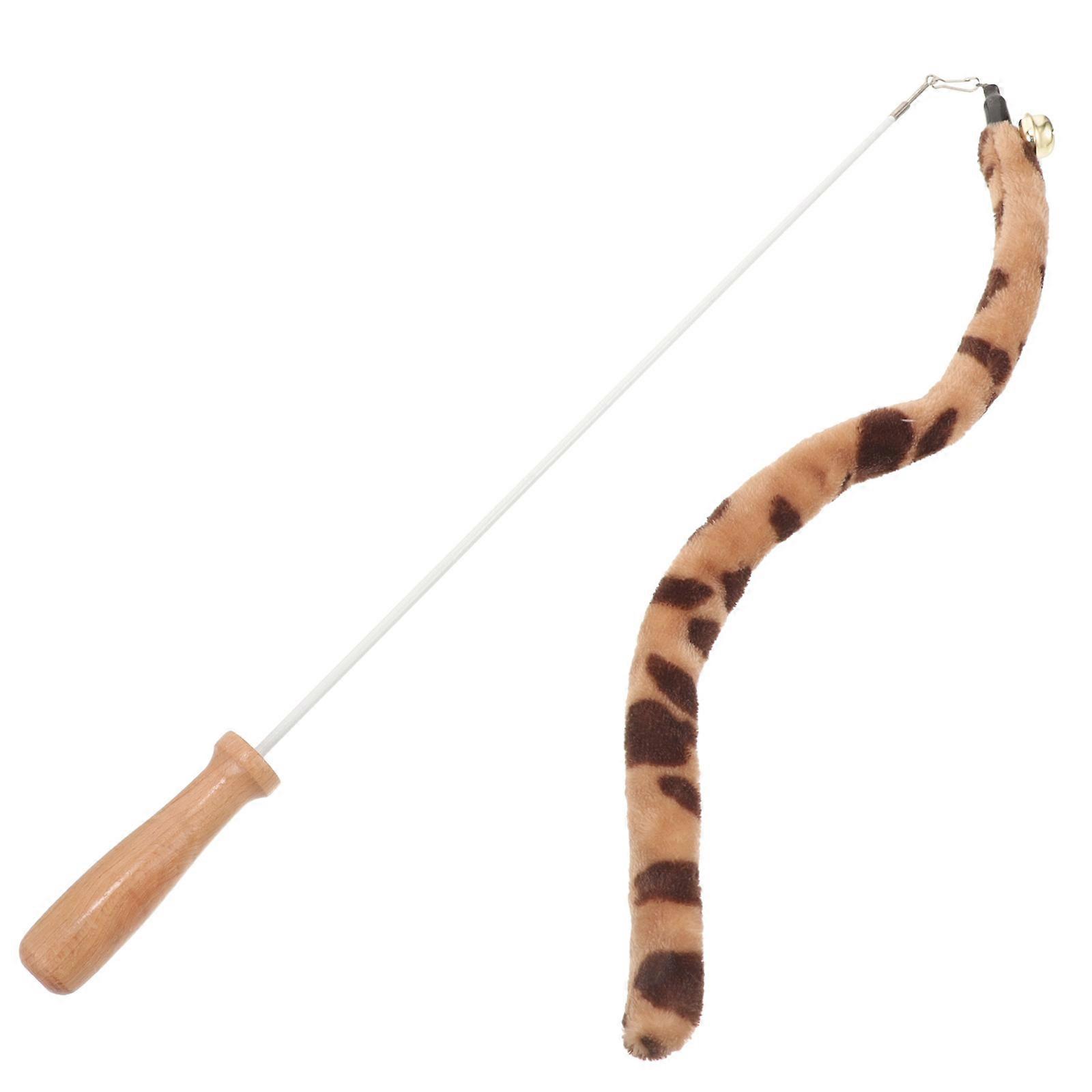 5Pcs Cat Teaser Wand Multi-functional Design Brown Interactive Cat Toy For Daily Life