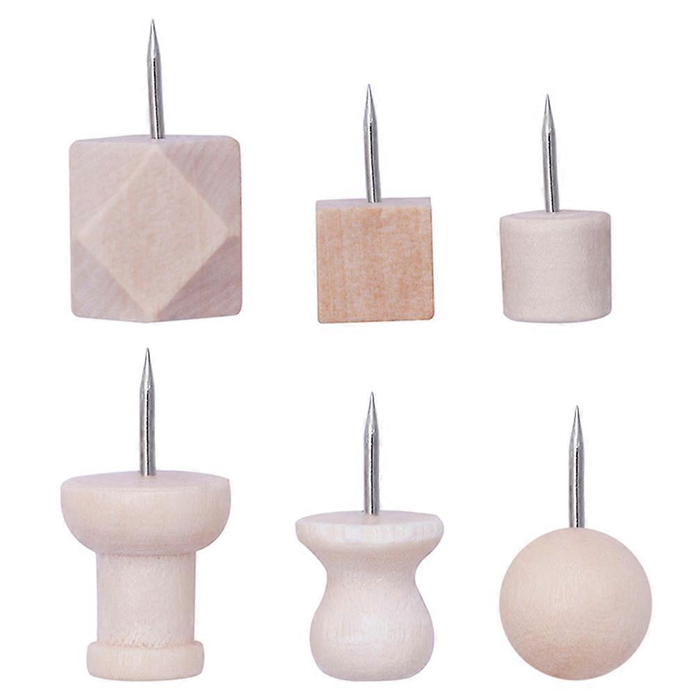 Decorative Thumbtacks for Office and School Use 115Pcs Wood Push Pins Set