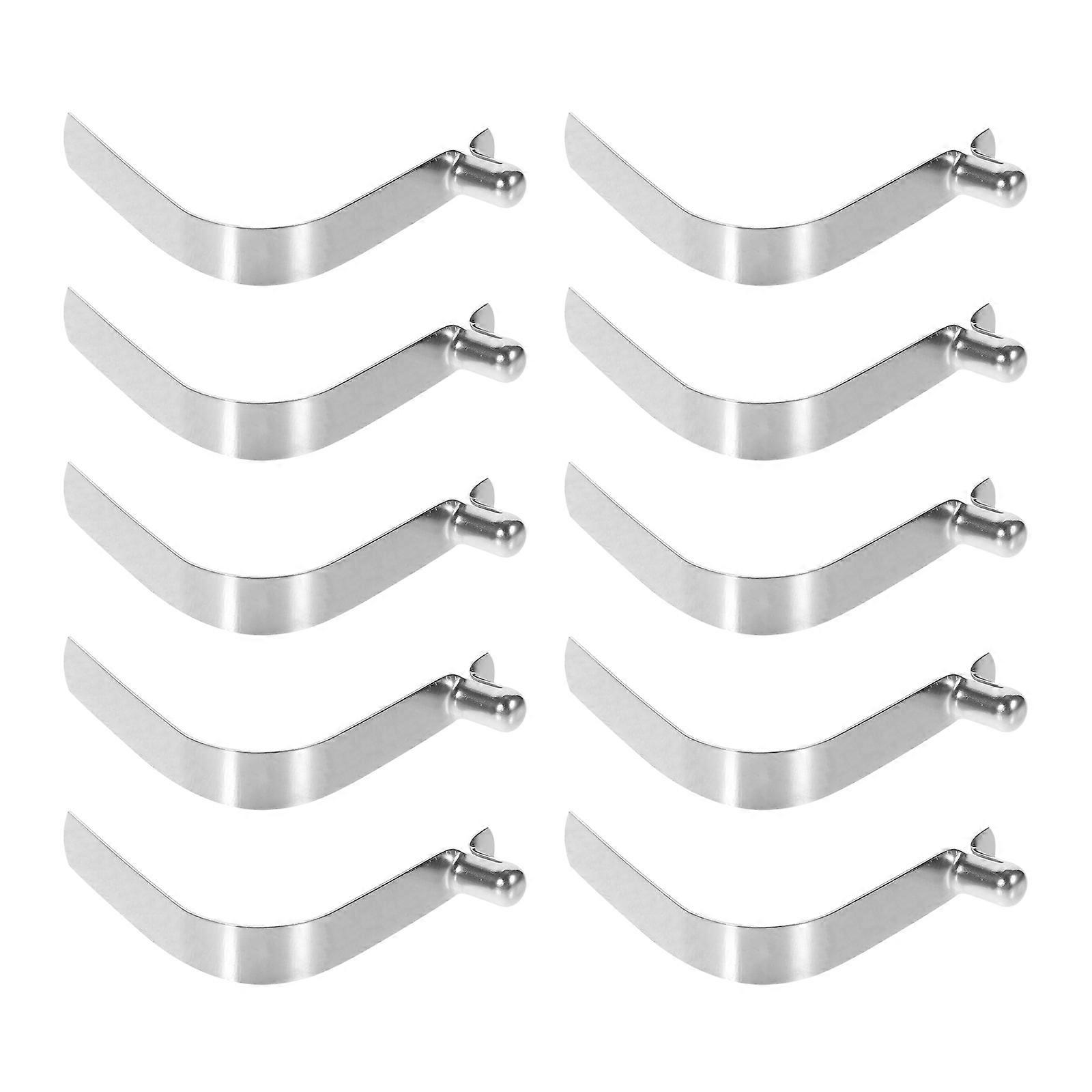 Spring Clips Umbrella Snap Clip for Pole Push Button 30Pcs Steel Silver