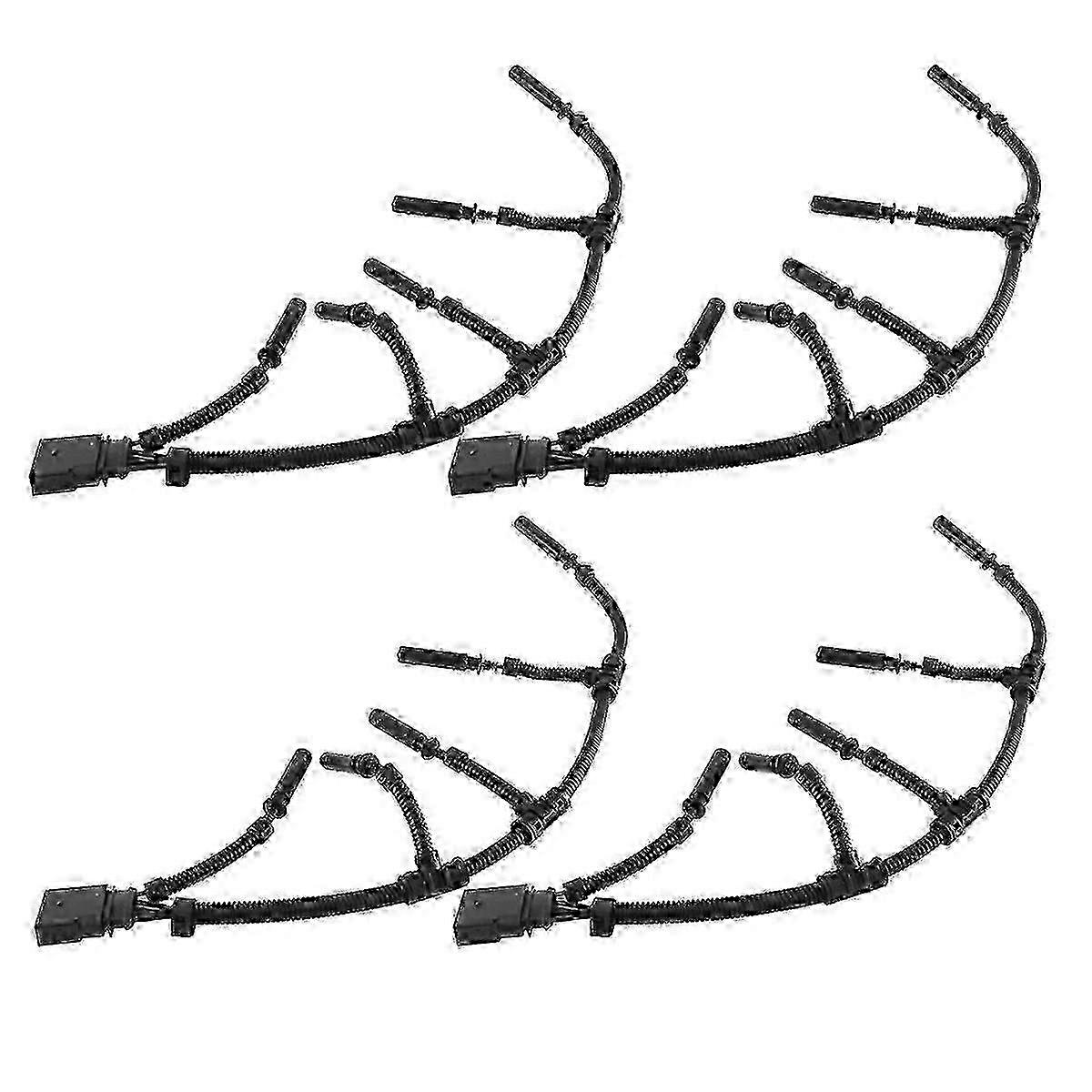 2025 4-Piece Engine Glow Plug Bridge Wiring Harness Set 070971277B Compatible with Transporter 2003-2010 2.5 TDI Model 07Z971277A