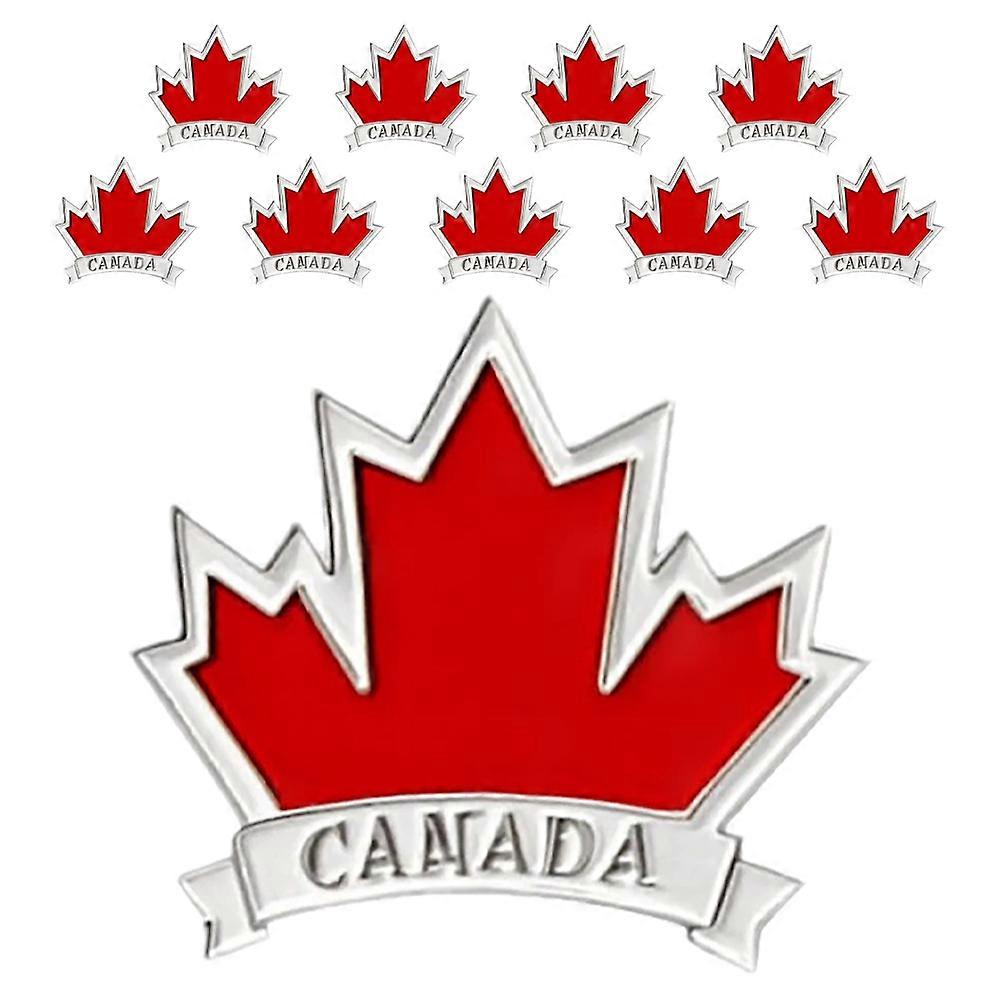 Canadian Maple Leaf Enamel Brooch for Decor 30Pcs Red Flag Pin Badge