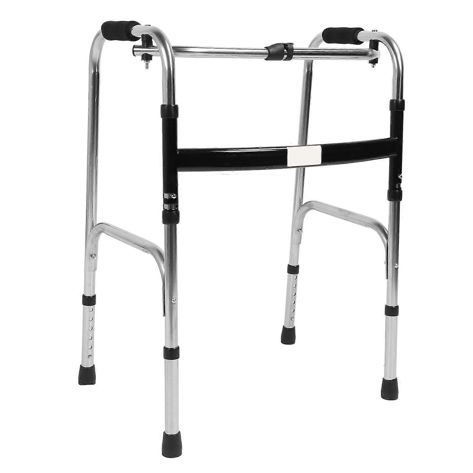 Foldable Stainless Steel Walker Adjustable 6-Level Height Aid