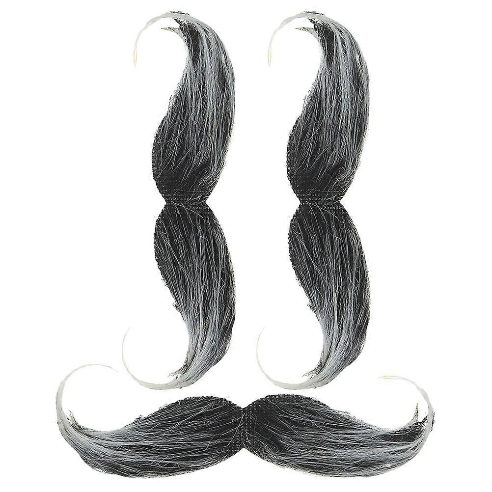 Simulated Beards 12 Pcs Stage Performance Prop For Masquerade Party Black Fabric Costume Accessory