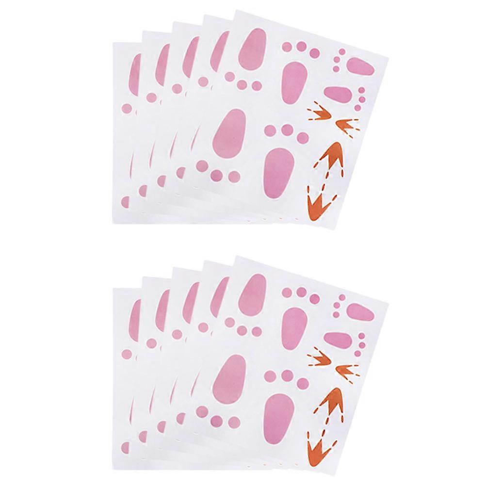 Easter Party 20 Sheets Beautiful Rabbit And Chick Footprint Stickers For Craft Projects Suitable For Walls Windows And Doors