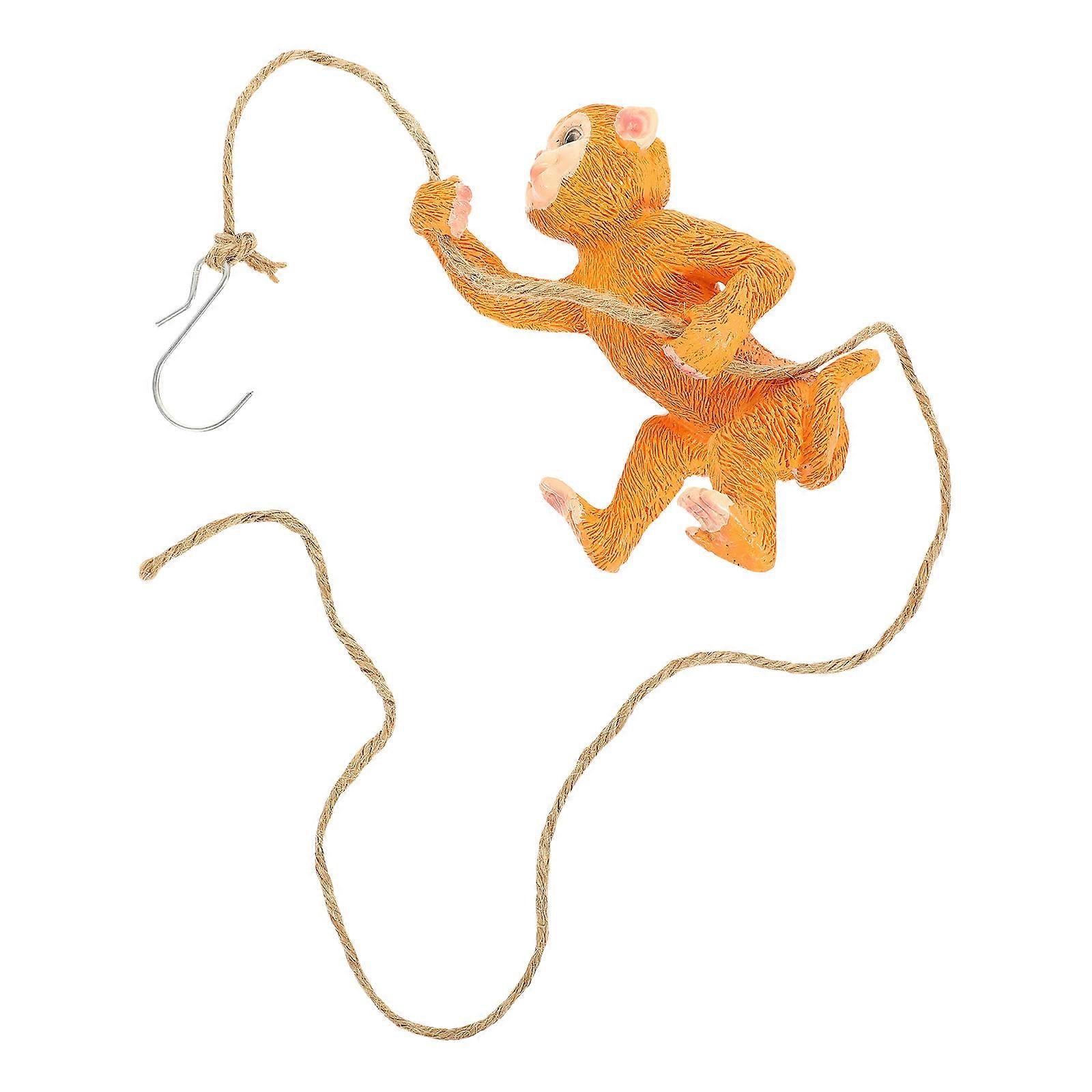 Orange Garden Hanging Monkey Pendant for Yard Decor 5Sets