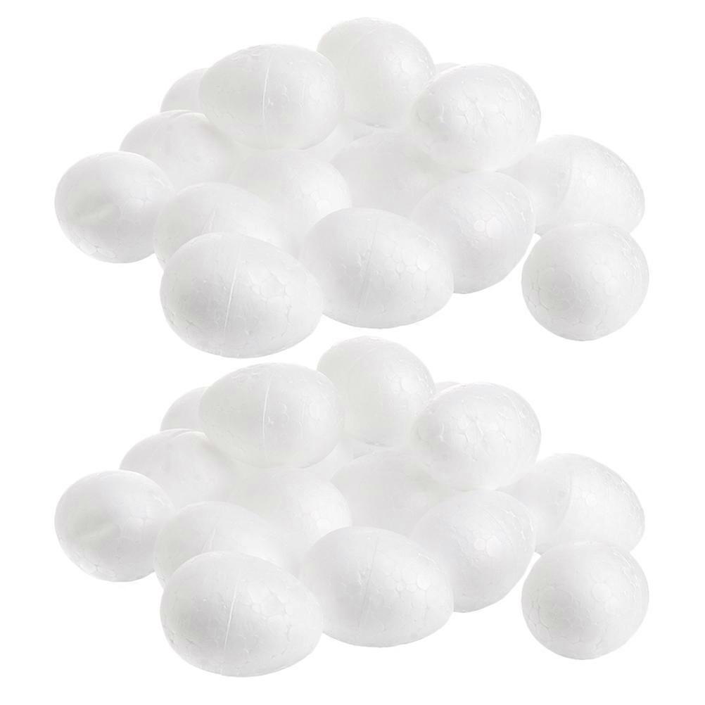 White Foam Eggs for Easter Crafts DIY Painting Decorating 300Pcs