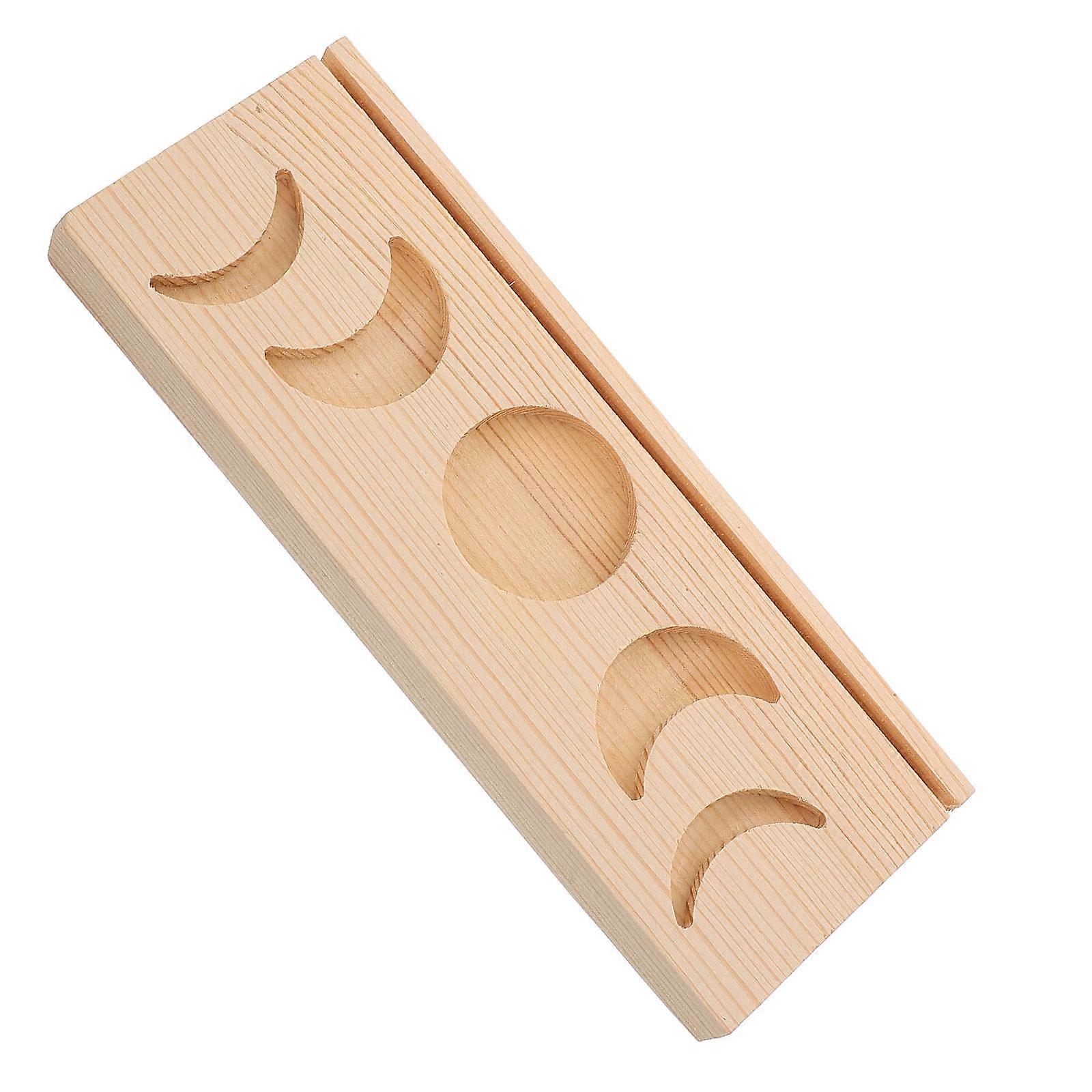 Moon Phase Wooden Tarot Card Stand for Display 2Pcs Durable Holder