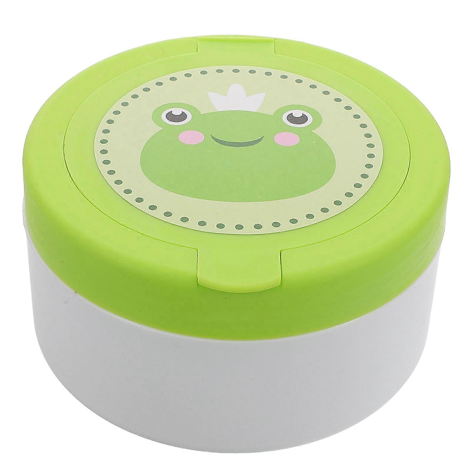 Puff and Container for Body Care 4Pcs Green Set